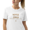 Liberté Chérie™ | <b>Robe T-Shirt Féministe Brodée Votez Coco</b>