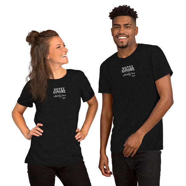 Liberté Chérie™ | <b>T-shirt Féministe Brodé Unisexe Votez Simone</b>