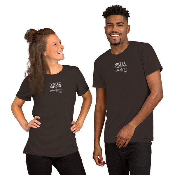 Liberté Chérie™ | <b>T-shirt Féministe Brodé Unisexe Votez Simone</b>