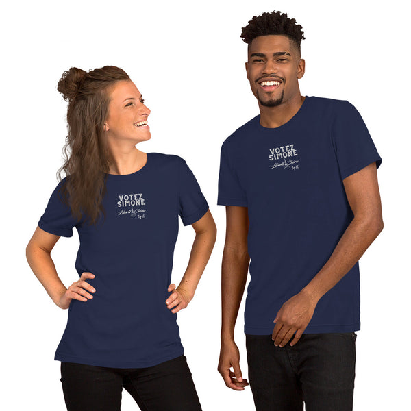 Liberté Chérie™ | <b>T-shirt Féministe Brodé Unisexe Votez Simone</b>