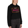 Liberté Chérie™ | <b>Sweat-Shirt Crop-Top Féministe Brodé Girl Boss</b>