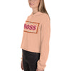 Liberté Chérie™ | <b>Sweat-Shirt Crop-Top Féministe Brodé Girl Boss</b>
