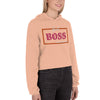 Liberté Chérie™ | <b>Sweat-Shirt Crop-Top Féministe Brodé Girl Boss</b>