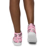 Liberté Chérie™ | <b>Baskets Féministes Hautes En Toile Femme Votez Coco Rose</b>