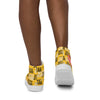 Liberté Chérie™ | <b>Baskets Féministes Hautes En Toile Femme Votez Simone Jaune</b>