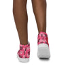 Liberté Chérie™ | <b>Baskets Féministes Hautes En Toile Femme Votez Frida Rose</b>