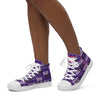Liberté Chérie™ | <b>Baskets Féministes Hautes En Toile Femme Votez Frida Prune</b>