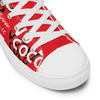 Liberté Chérie™ | <b>Baskets Féministes Hautes En Toile Femme Votez Coco Rouge</b>
