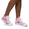 Liberté Chérie™ | <b>Baskets Féministes Hautes En Toile Femme Votez Coco Rose</b>