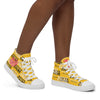 Liberté Chérie™ | <b>Baskets Féministes Hautes En Toile Femme Votez Simone Jaune</b>
