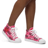 Liberté Chérie™ | <b>Baskets Féministes Hautes En Toile Femme Votez Frida Rose</b>