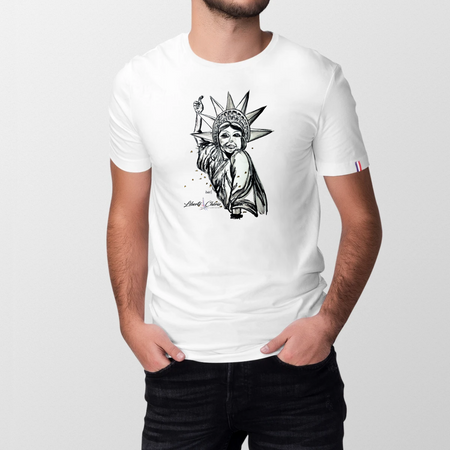 Liberté Chérie™ | <b>T-Shirt Féministe France Art - Statut : Libéré</b>