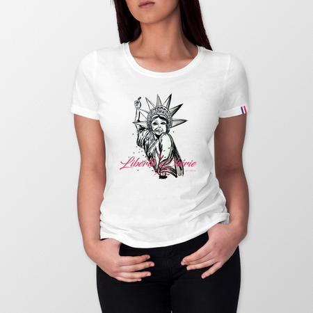 Liberté Chérie™ | <b>T-Shirt Féministe Origine France Garantie Statut : Libéré</b>