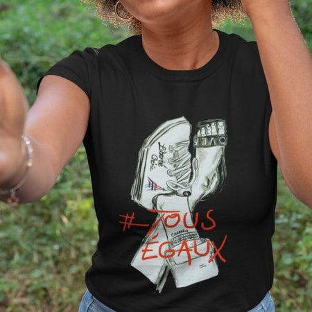 Liberté Chérie™ | <b>T-Shirt Féministe Manches Courtes #Tous Egaux</b>