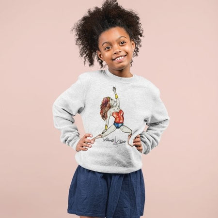 Liberté Chérie™ | <b>Sweat Féministe Enfant Posture De Guerrière</b>