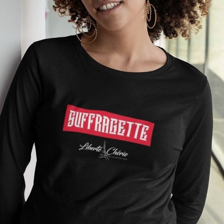 Liberté Chérie™ | <b>T-Shirt Féministe Manches Longues Suffragette</b>