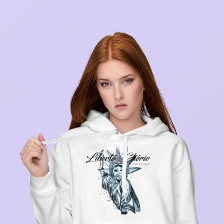 Liberté Chérie™ | <b>Sweat Féministe À Capuche Statut : Libéré</b>