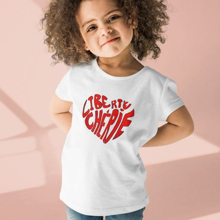 Liberté Chérie™ | <b>T-Shirt Féministe Enfant Mon Coeur</b>