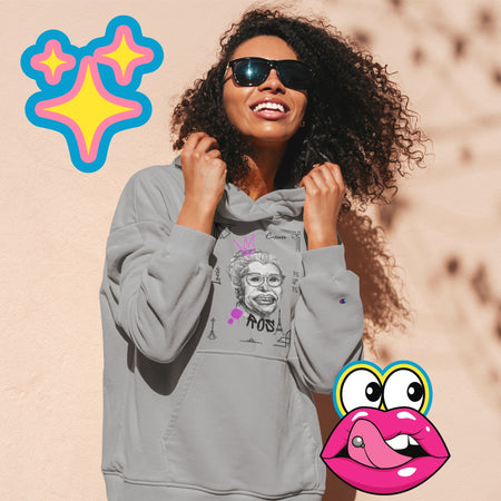 Liberté Chérie™ | <b>Sweat à Capuche Féministe Champion® Rosa Queen</b>
