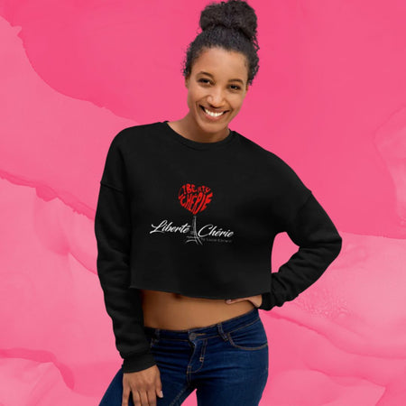 Liberté Chérie™ | <b>Sweat-Shirt Crop-Top Féministe Liberté Chérie</b>