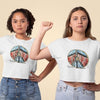 Liberté Chérie™ | <b>Crop Top Féministe Femme Au Bouclier</b>