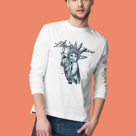 Liberté Chérie™ | <b>T-Shirt Féministe Manches Longues Statut : Libéré</b>