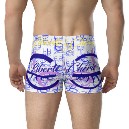 Liberté Chérie™ | <b>Boxer Féministe Monogram Lc By Lc Bleu</b>