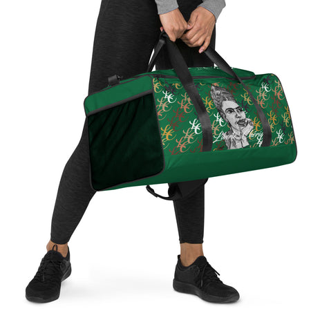 Liberté Chérie™ | <b>Sac De Voyage Féministe Frida Monogramme Vert</b>