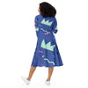 Liberté Chérie™ | <b>Robe Féministe Midi Simone 90' bleu électrique</b>