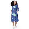 Liberté Chérie™ | <b>Robe Féministe Midi Simone 90' bleu électrique</b>