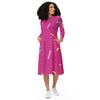 Liberté Chérie™ | <b>Robe Féministe Midi Simone 90' Fushia</b>