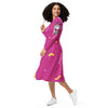 Liberté Chérie™ | <b>Robe Féministe Midi Simone 90' Fushia</b>