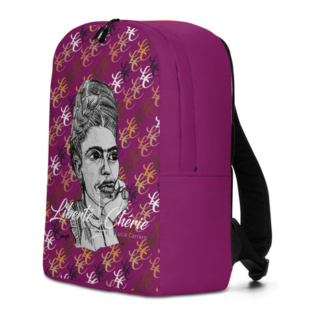 Liberté Chérie™ | <b>Sac À Dos Féministe Frida Monogramme Prune</b>