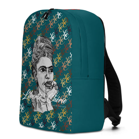 Liberté Chérie™ | <b>Sac À Dos Féministe Frida Monogramme Emeraude</b>