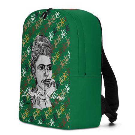 Liberté Chérie™ | <b>Sac À Dos Féministe Frida Monogramme Vert</b>