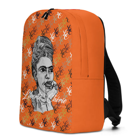 Liberté Chérie™ | <b>Sac À Dos Féministe Frida Monogramme Orange</b>