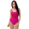 Liberté Chérie™ | <b>Maillot De Bain Féministe Une Pièce Mon Coeur Fushia</b>
