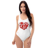 Liberté Chérie™ | <b>Maillot De Bain Féministe Une Pièce Mon Coeur Blanc</b>