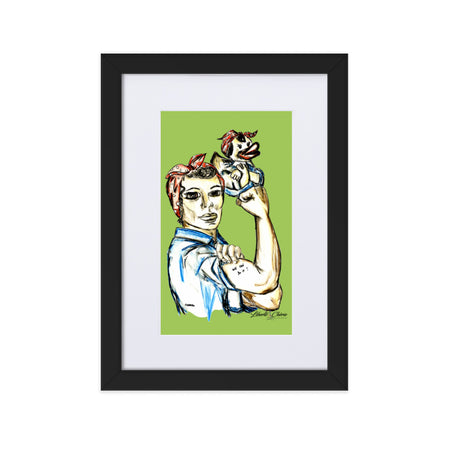 Liberté Chérie™ | <b>Affiche Pop Art Féministe We Can Do It Vert</b>