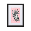Liberté Chérie™ | <b>Affiche Pop Art Féministe Encadrée Statut : Libéré Rose</b>