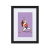 Liberté Chérie™ | <b>Affiche Pop Art Féministe Encadrée Posture De Guerrière Lilas</b>