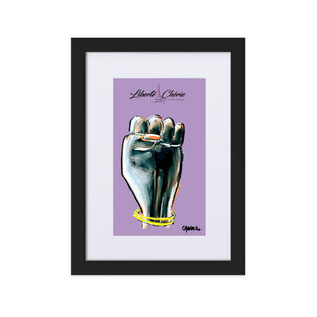 Liberté Chérie™ | <b>Affiche Pop Art Féministe Encadrée Girl Power Lilas</b>