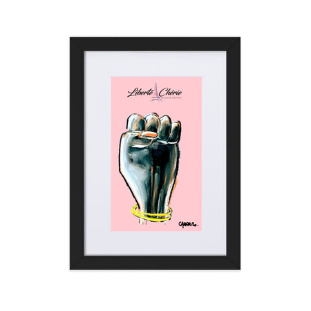 Liberté Chérie™ | <b>Affiche Pop Art Féministe Encadrée Power Rose</b>
