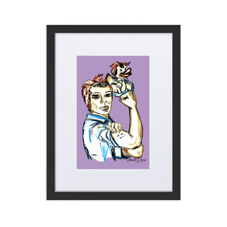 Liberté Chérie™ | <b>Affiche Pop Art Féministe We Can Do It Lilas</b>