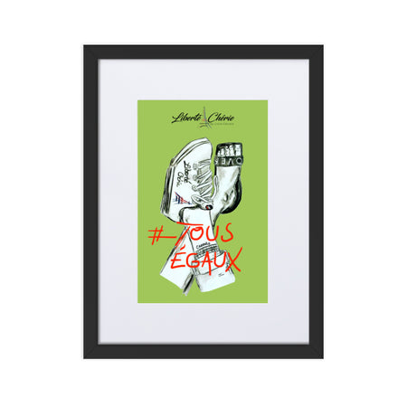 Liberté Chérie™ | <b>Affiche Pop Art Féministe Tous Egaux Vert</b>