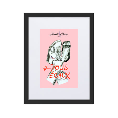 Liberté Chérie™ | <b>Affiche Pop Art Féministe Tous Egaux Rose</b>