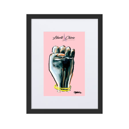 Liberté Chérie™ | <b>Affiche Pop Art Féministe Encadrée Power Rose</b>