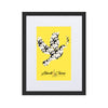 Liberté Chérie™ | <b>Affiche Féministe Encadrée Colombe Monogramme Jaune</b>