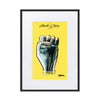 Liberté Chérie™ | <b>Affiche Pop Art Féministe  Encadrée Girl Power Jaune</b>