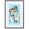 Liberté Chérie™ | <b>Affiche Pop Art Féministe We Can Do It Bleu</b>